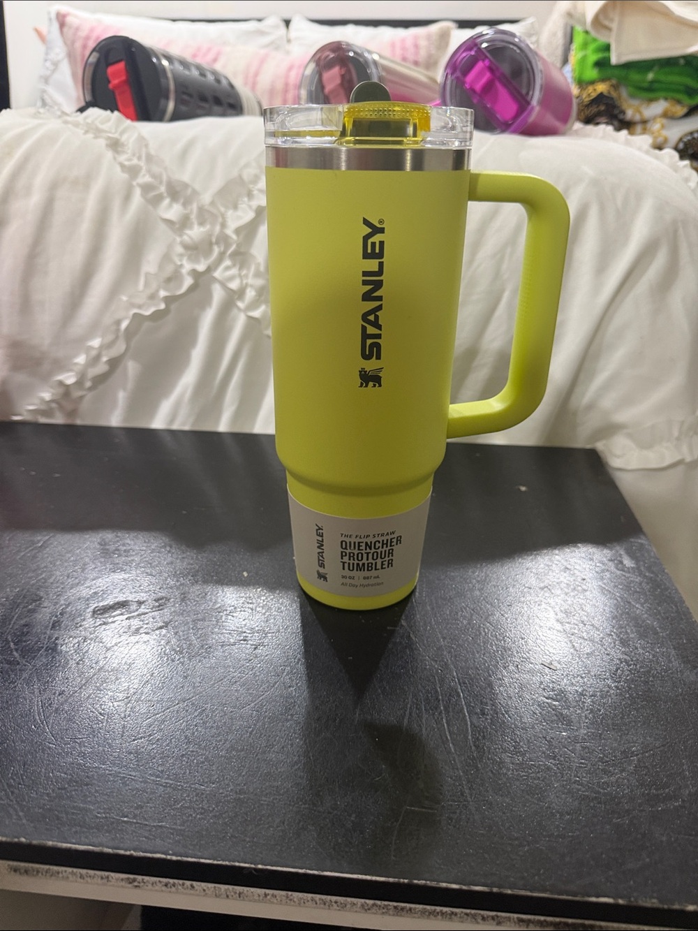 30oz Stanley yellow and black color Quencher H2.0 Tumbler with flip straw lid